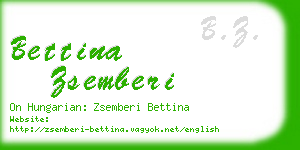 bettina zsemberi business card